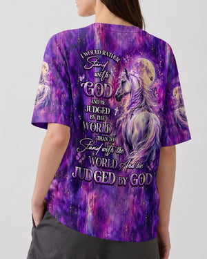 I Would Rather Stand With God Horse Women's All Over Print Shirt  - Tlhg3006261