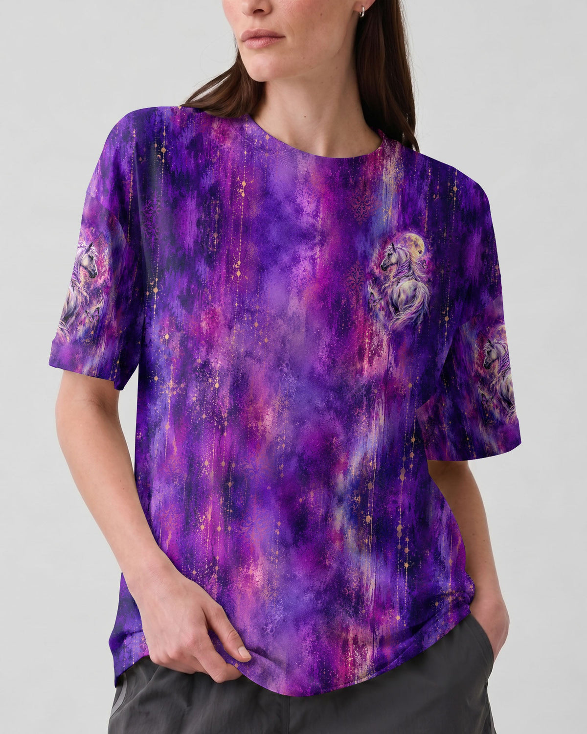 I Would Rather Stand With God Horse Women's All Over Print Shirt  - Tlhg3006261