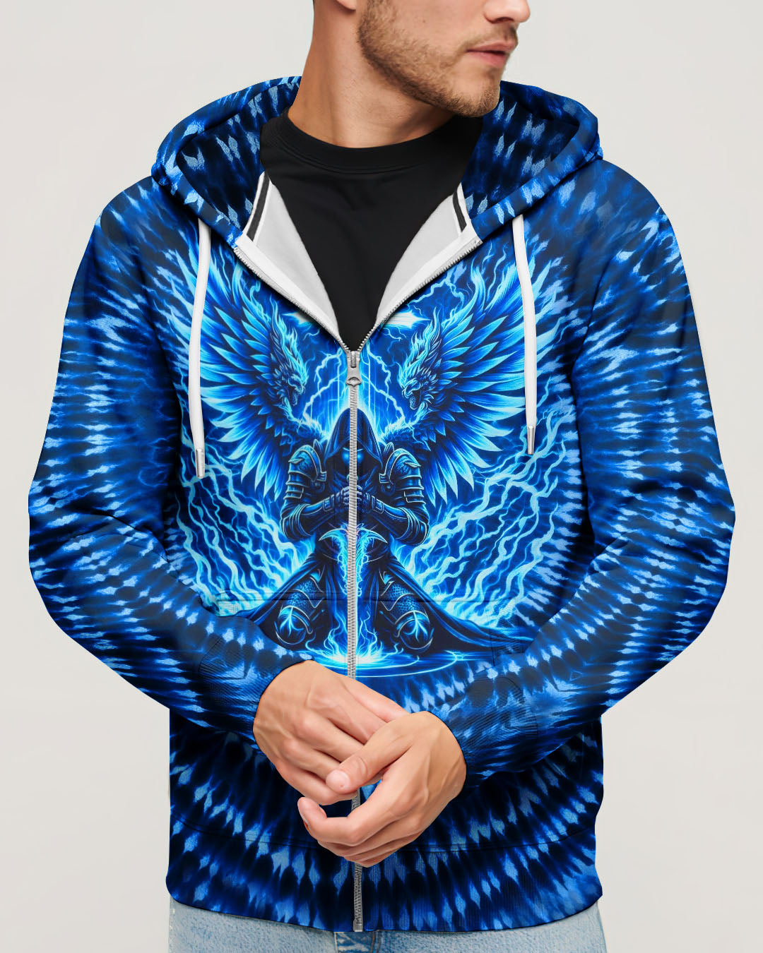 Warrior With Wings Swirl Men's All Over Print Shirt - Tlhn0903263