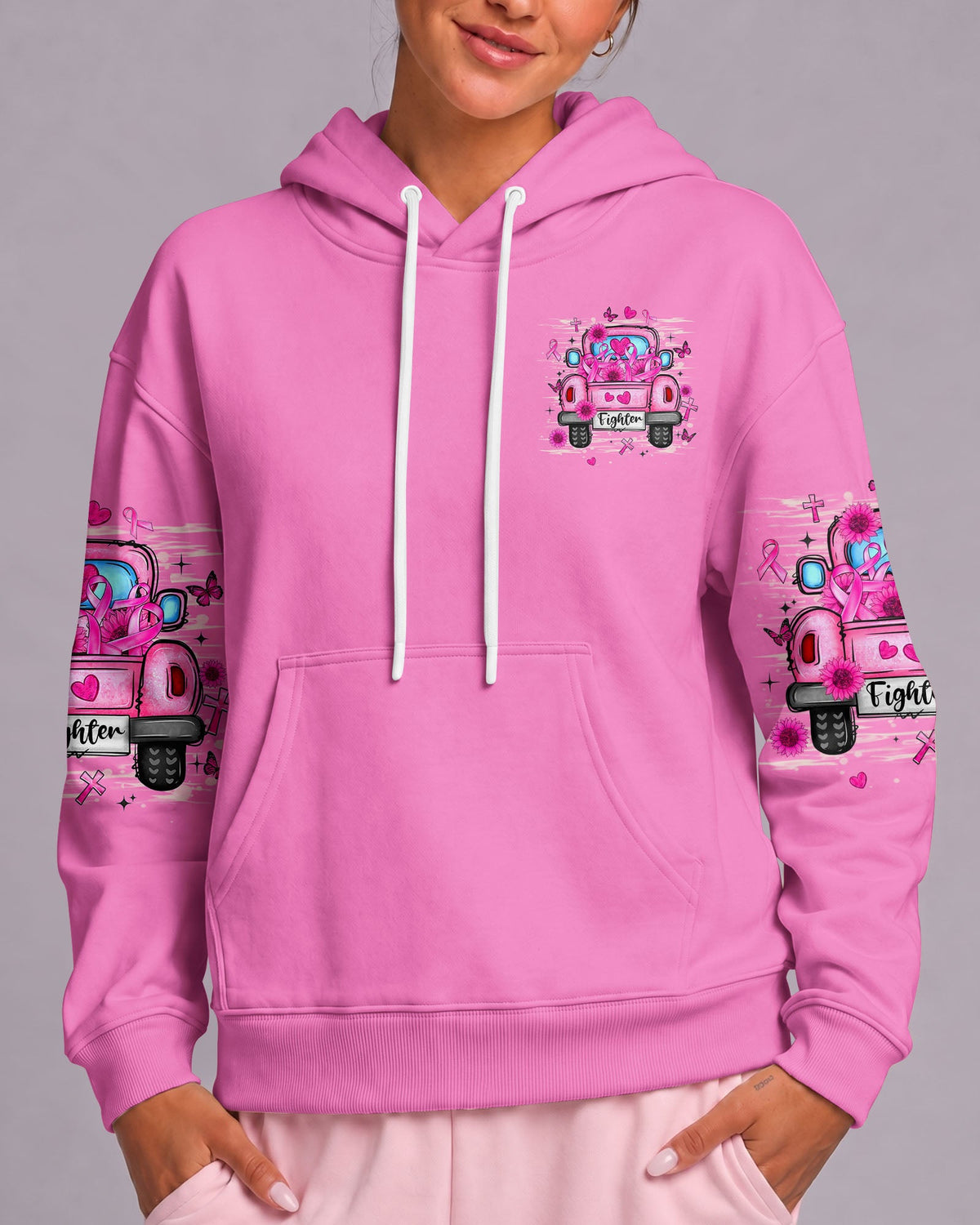 In October We Wear Pink Breast Cancer Awareness Women's All Over Print Shirt - Tlhn2407262
