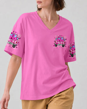 In October We Wear Pink Breast Cancer Awareness Women's All Over Print Shirt - Tlhn2407262