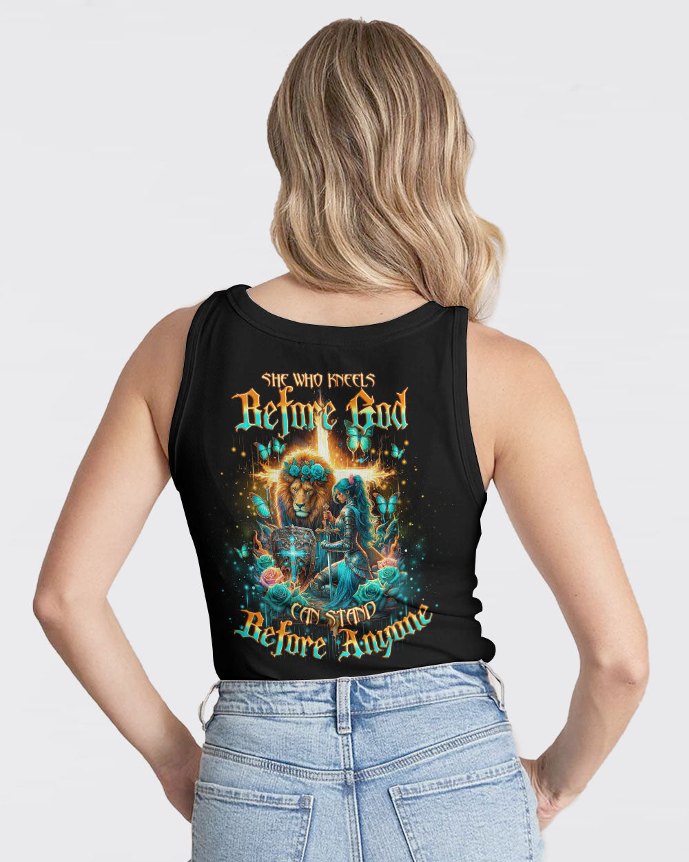 She Who Kneels Before God Lion Warrior Women's All Over Print Shirt - Tlno0102244