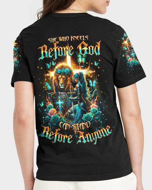 She Who Kneels Before God Lion Warrior Women's All Over Print Shirt - Tlno0102244
