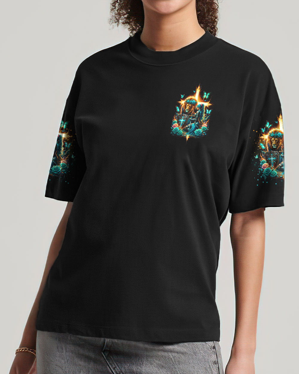 She Who Kneels Before God Lion Warrior Women's All Over Print Shirt - Tlno0102244