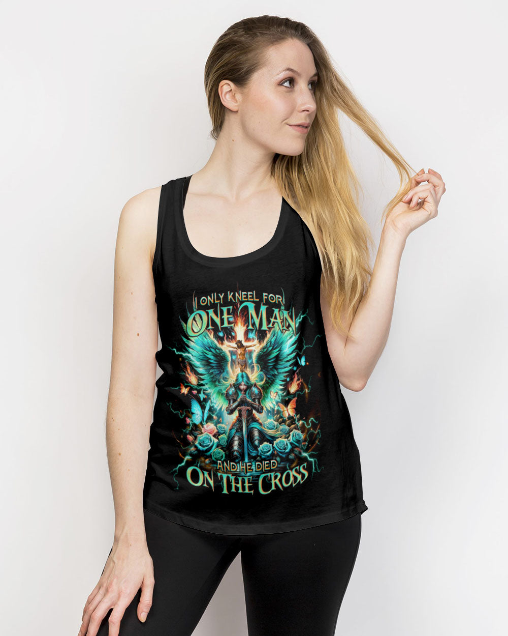 I Only Kneel For One Man Warrior Women's All Over Print Shirt - Tlno0205244