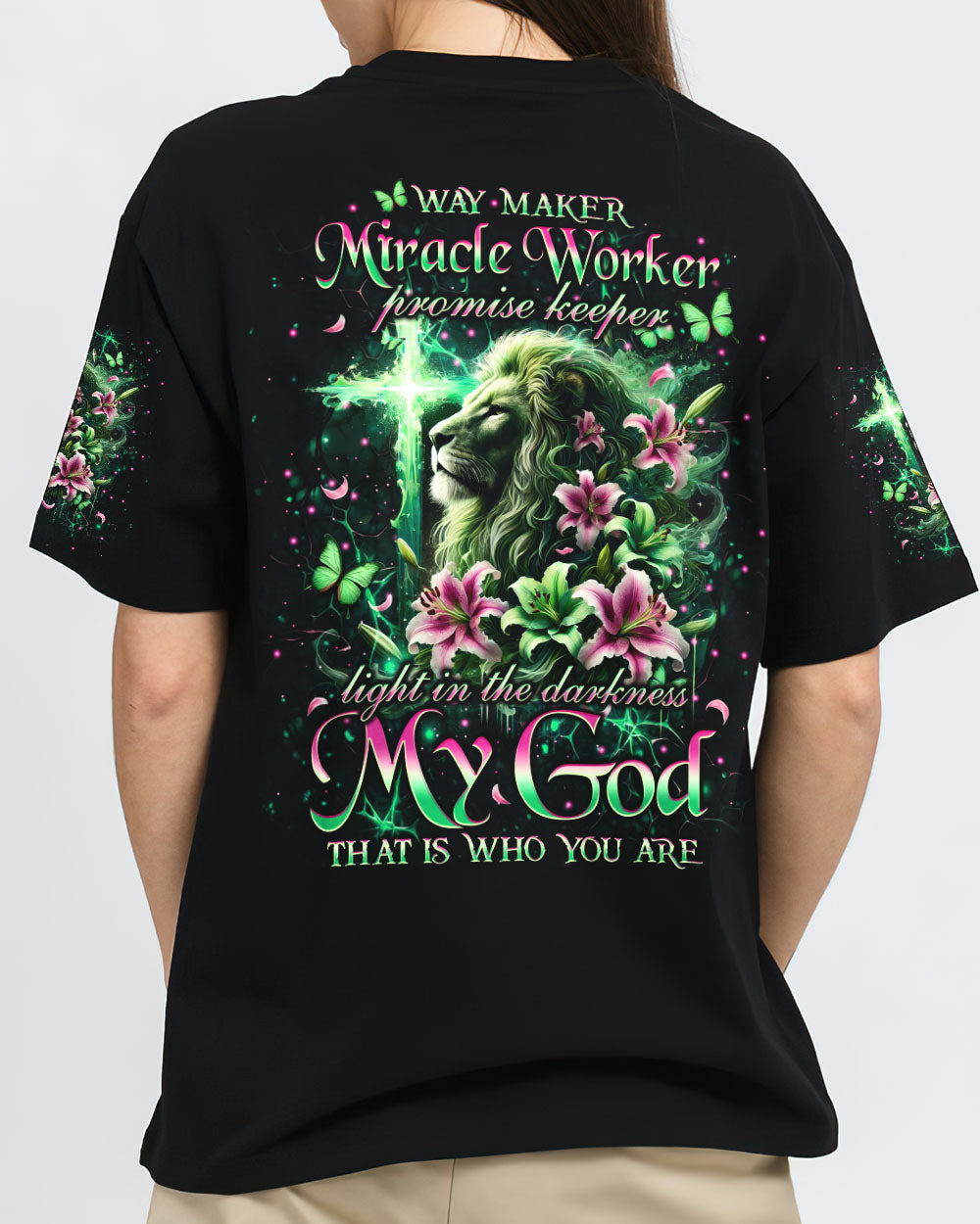Way Maker Lion Cross Women's All Over Print Shirt - Tlno0307242