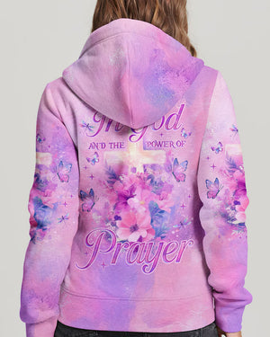 I Believe In God Flower Cross Women's All Over Print Shirt - Tlno0312243