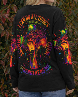 I Can Do All Things Through Christ Neon Jesus Cross Women's All Over Print  - Tlno0605262
