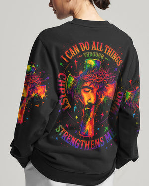 I Can Do All Things Through Christ Neon Jesus Cross Women's All Over Print  - Tlno0605262