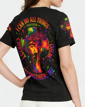 I Can Do All Things Through Christ Neon Jesus Cross Women's All Over Print  - Tlno0605262
