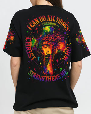 I Can Do All Things Through Christ Neon Jesus Cross Women's All Over Print  - Tlno0605262