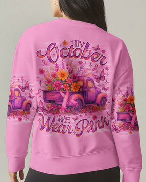In October We Wear Pink Truck Women's All Over Print Shirt   - Tlno0808252