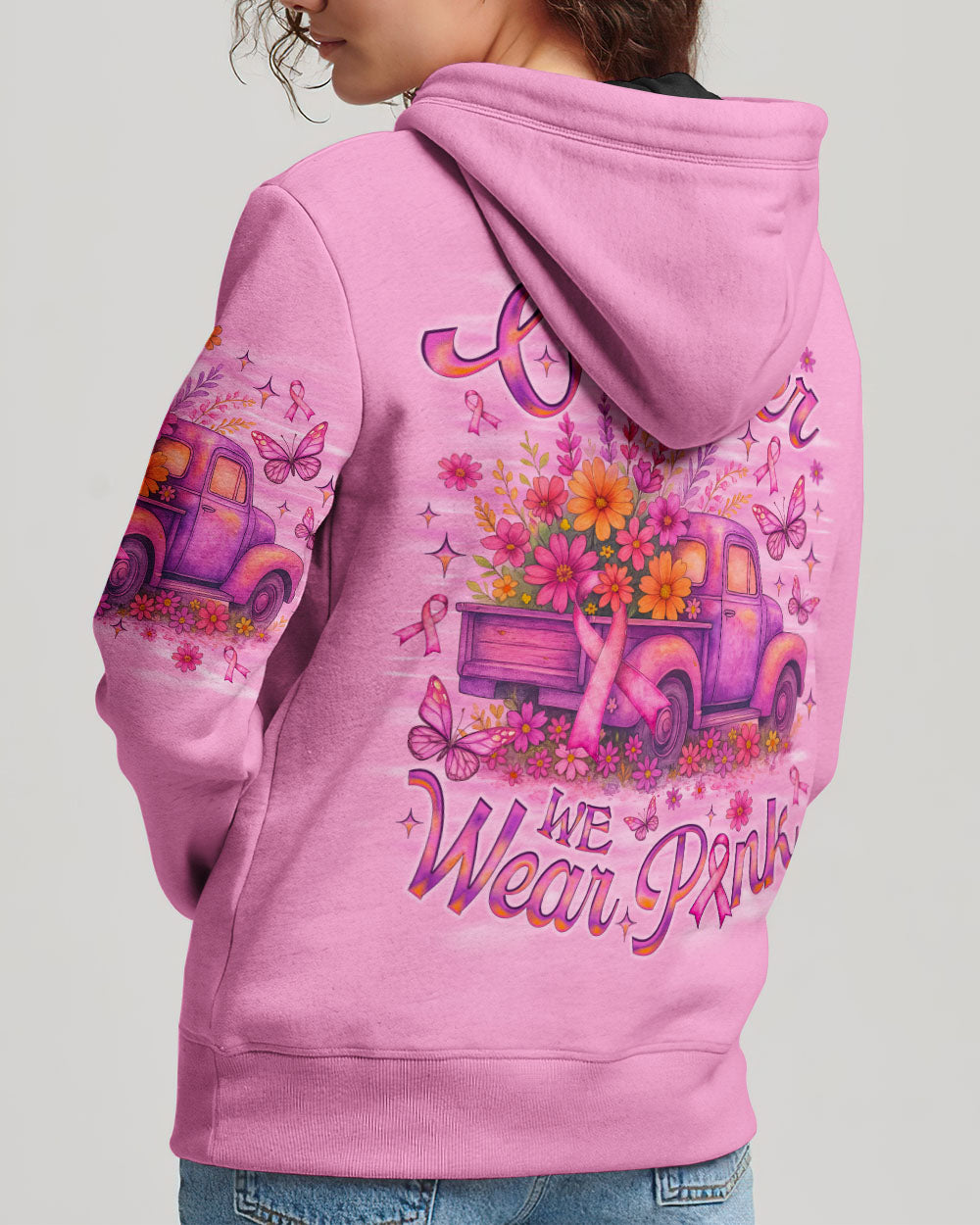 In October We Wear Pink Truck Women's All Over Print Shirt   - Tlno0808252