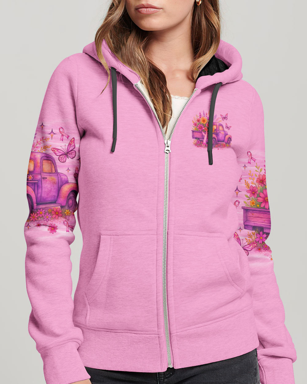 In October We Wear Pink Truck Women's All Over Print Shirt   - Tlno0808252