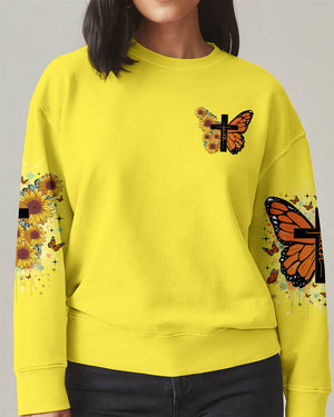 Blessed By God Loved By Jesus Butterflies Women's All Over Print Shirt - Tlno0909251