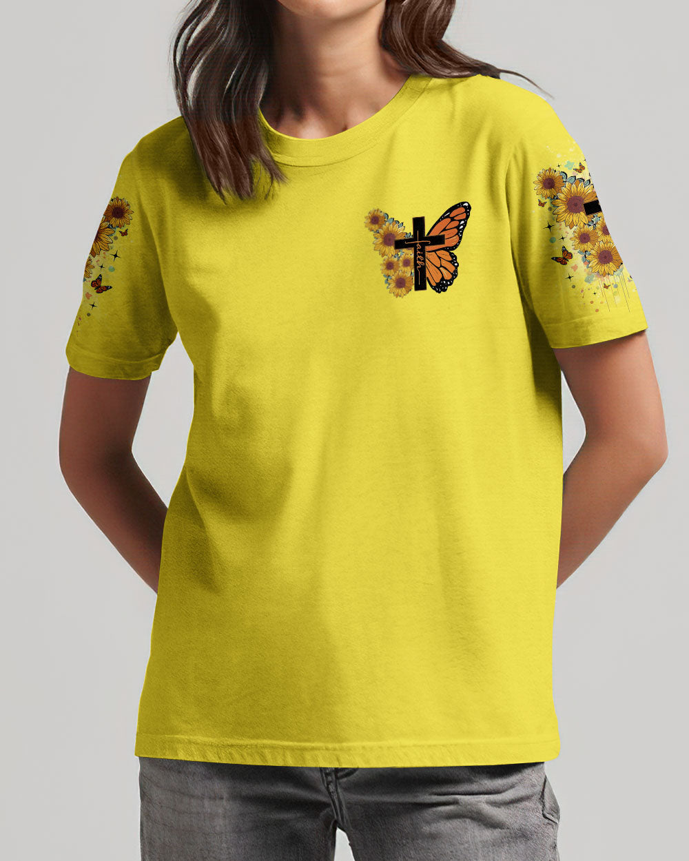 Blessed By God Loved By Jesus Butterflies Women's All Over Print Shirt - Tlno0909251