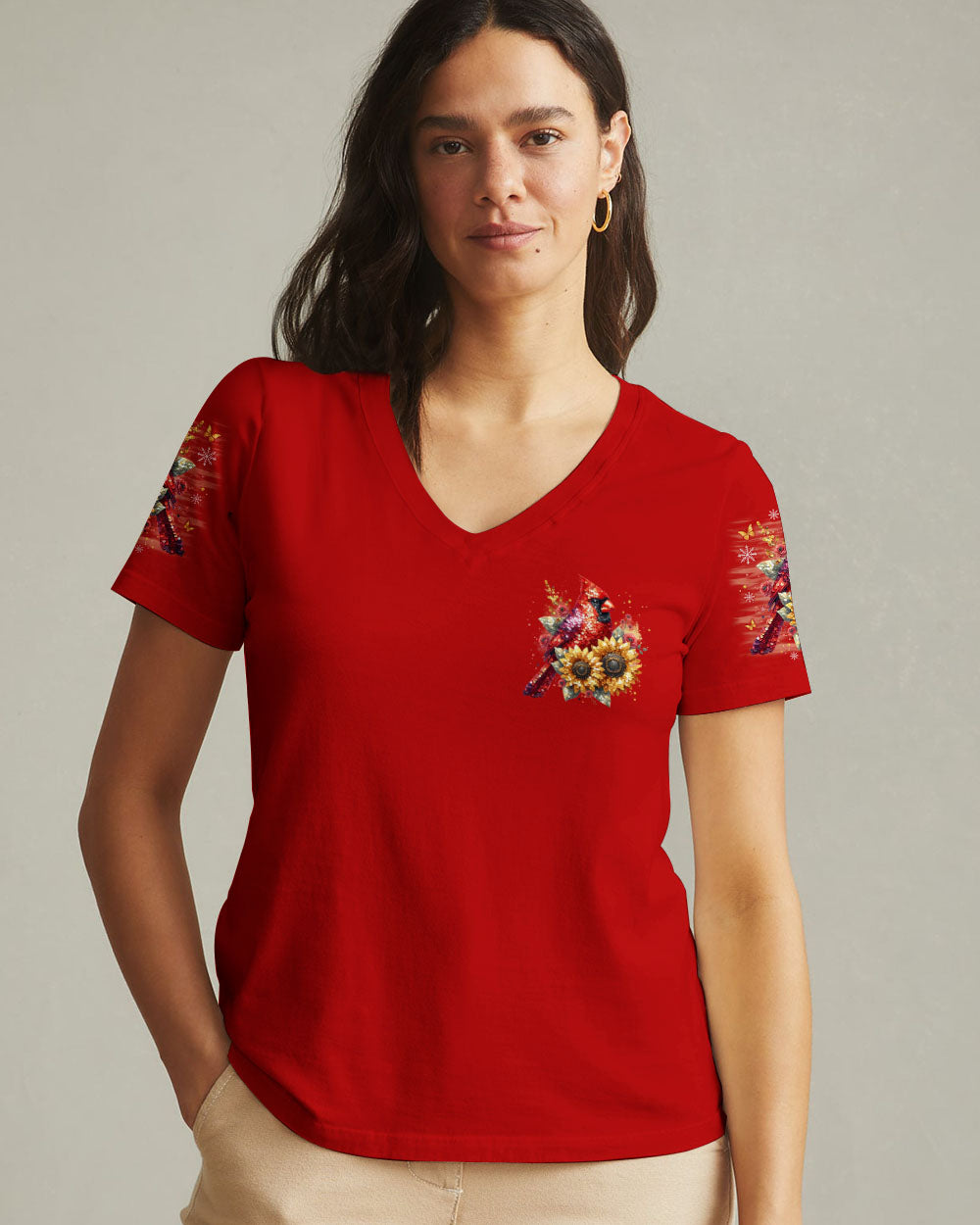 Cardinals Appear When Angels Are Near Women's All Over Print Shirt  - Tlno0910251