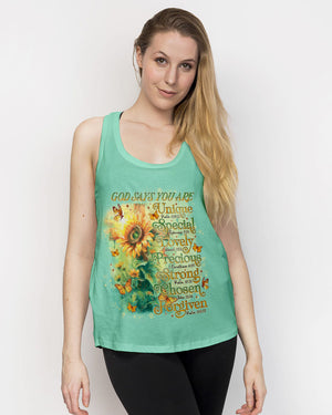 God Says You Are Sunflower Women's All Over Print Shirt - Tlno1103243