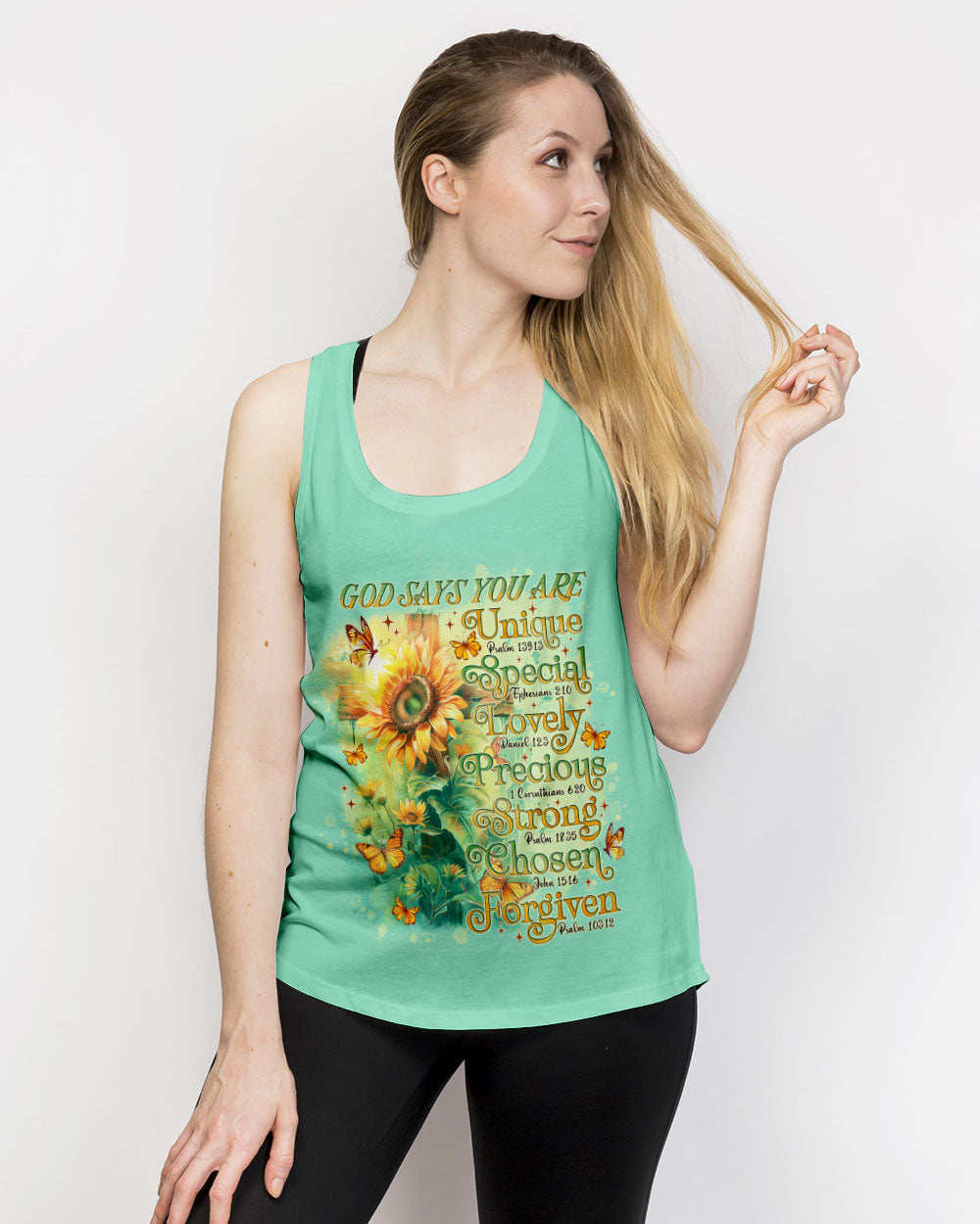 God Says You Are Sunflower Women's All Over Print Shirt - Tlno1103243