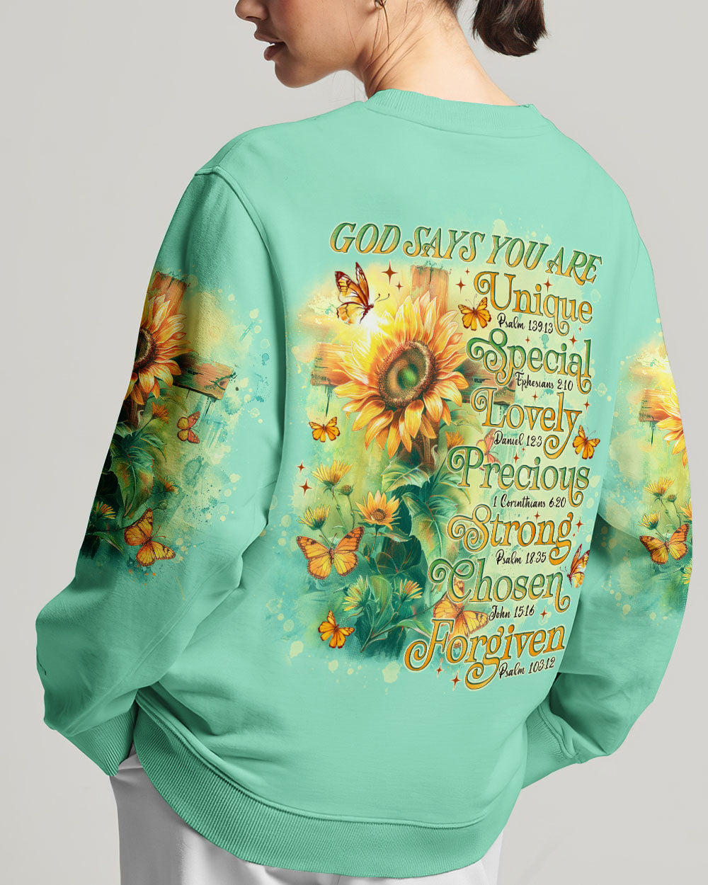 God Says You Are Sunflower Women's All Over Print Shirt - Tlno1103243