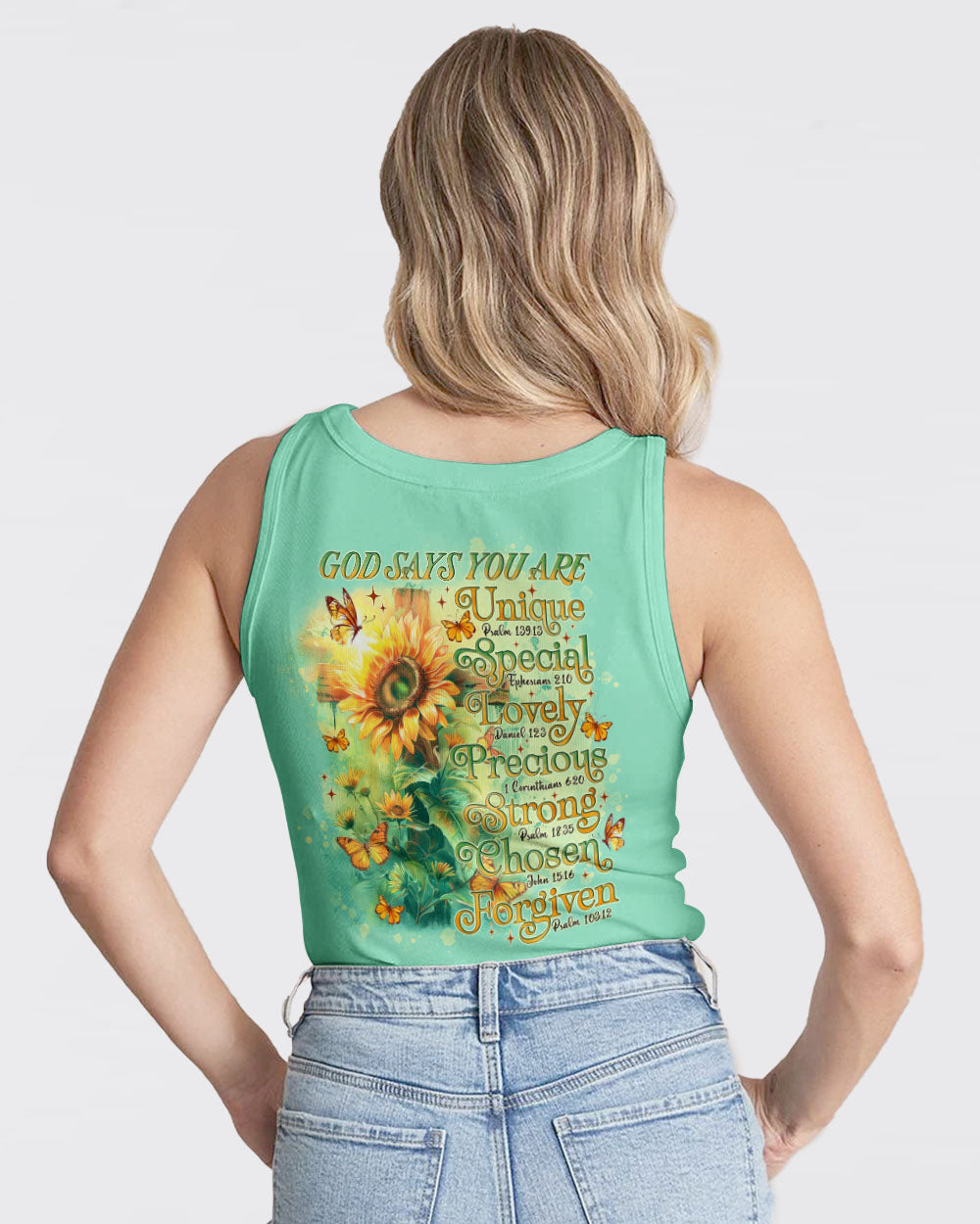 God Says You Are Sunflower Women's All Over Print Shirt - Tlno1103243