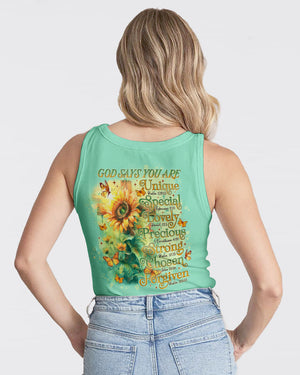 God Says You Are Sunflower Women's All Over Print Shirt - Tlno1103243