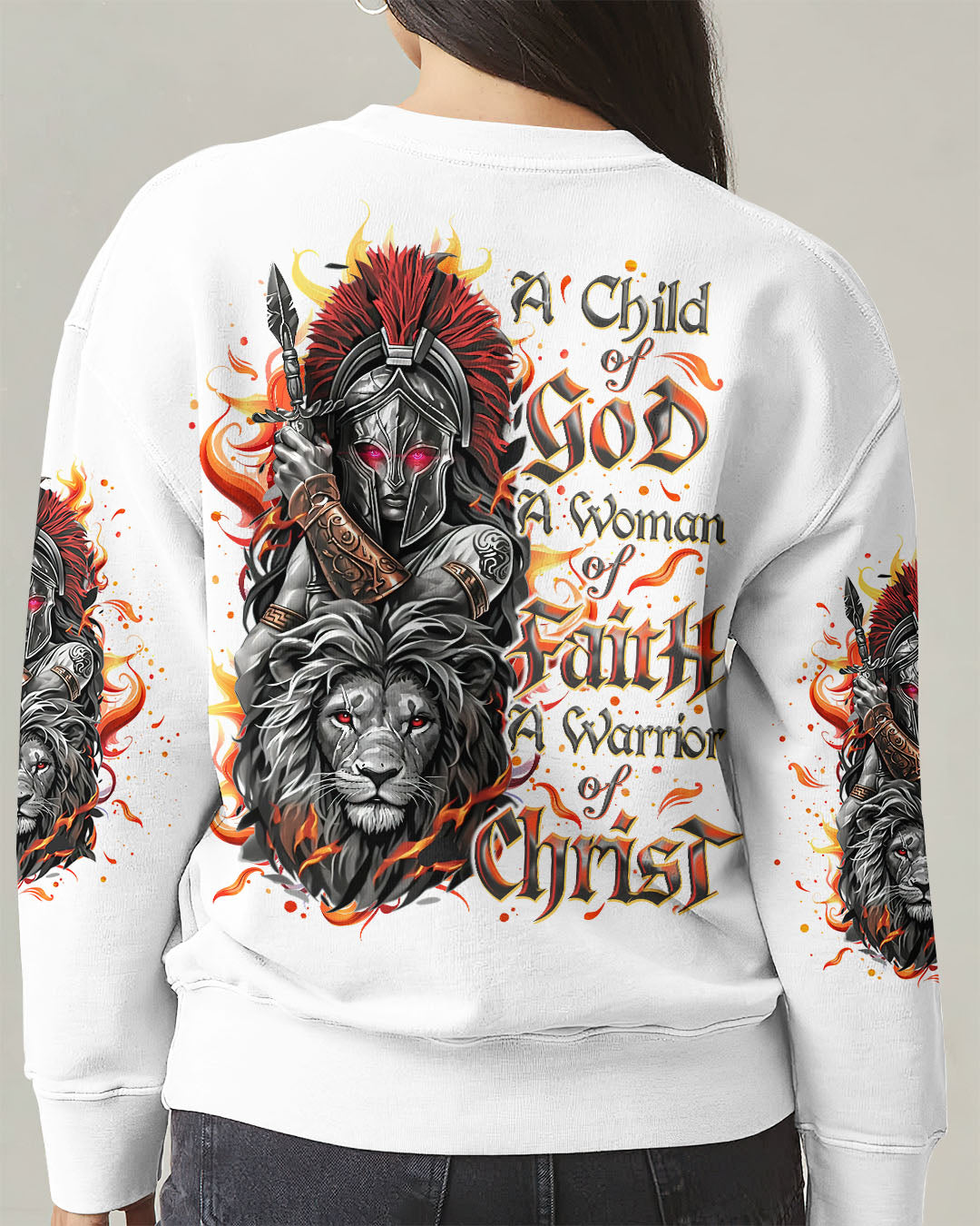A Child Of God A Woman Of Faith Warrior Lion Women's All Over Print Shirt - Tlno1112244
