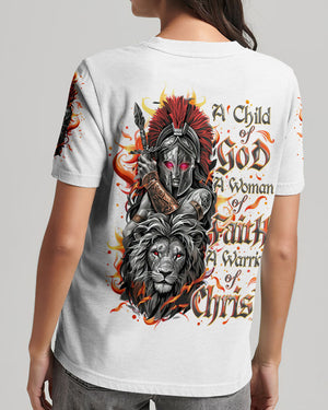 A Child Of God A Woman Of Faith Warrior Lion Women's All Over Print Shirt - Tlno1112244