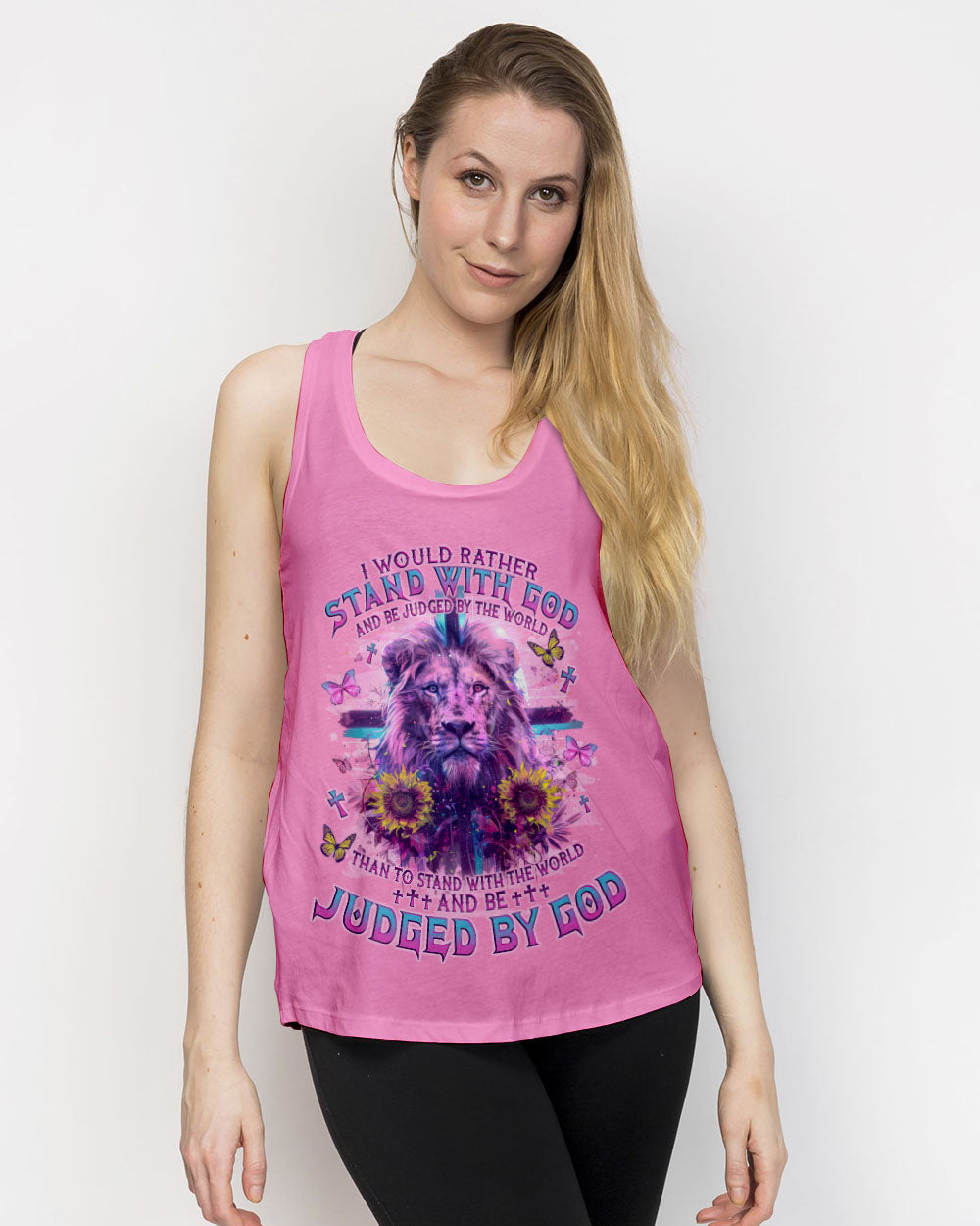 I Would Rather Stand With God Lion Women's All Over Print Shirt - Tlno1304244