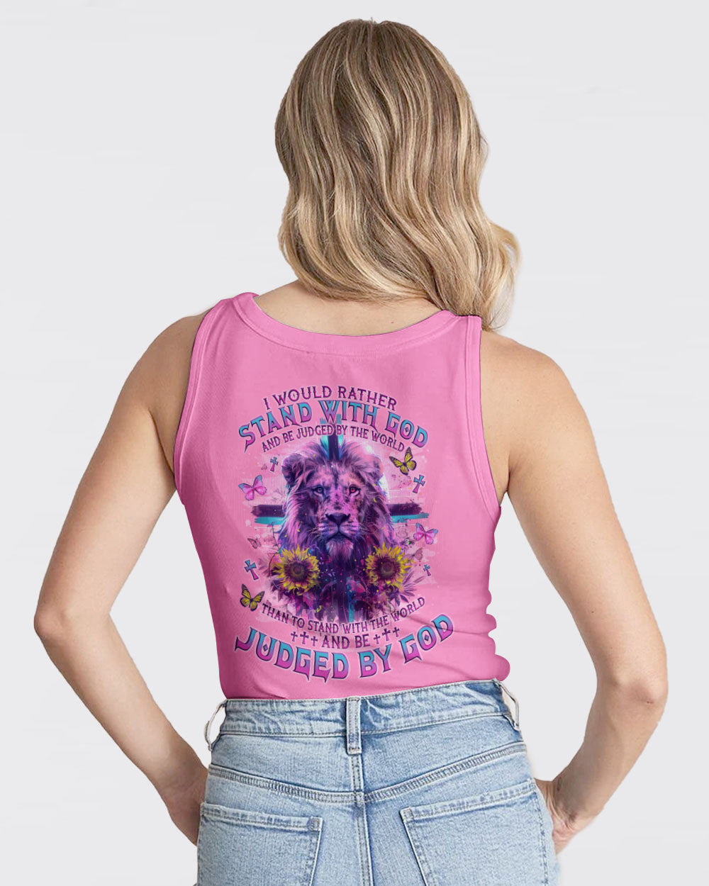 I Would Rather Stand With God Lion Women's All Over Print Shirt - Tlno1304244