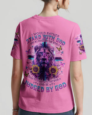 I Would Rather Stand With God Lion Women's All Over Print Shirt - Tlno1304244