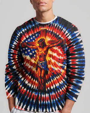 Jesus On The Cross Swirl Men's All Over Print Shirt - Tlno1703261