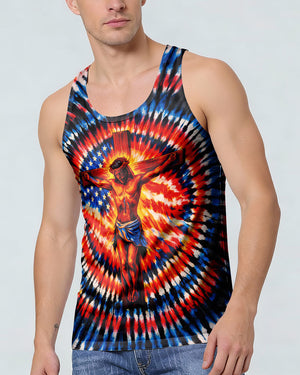Jesus On The Cross Swirl Men's All Over Print Shirt - Tlno1703261