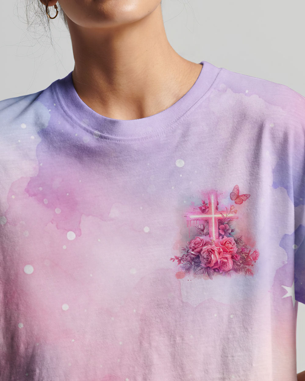 Faith Hope Love Cross Rose Women's All Over Print Shirt - Tlno1803243