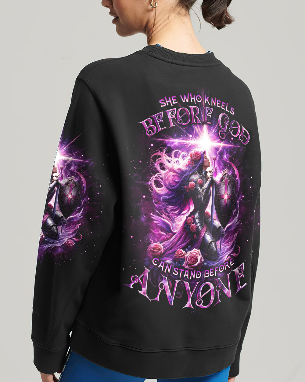 She Who Kneels Before God Warrior Women's All Over Print Shirt - Tlno1901243