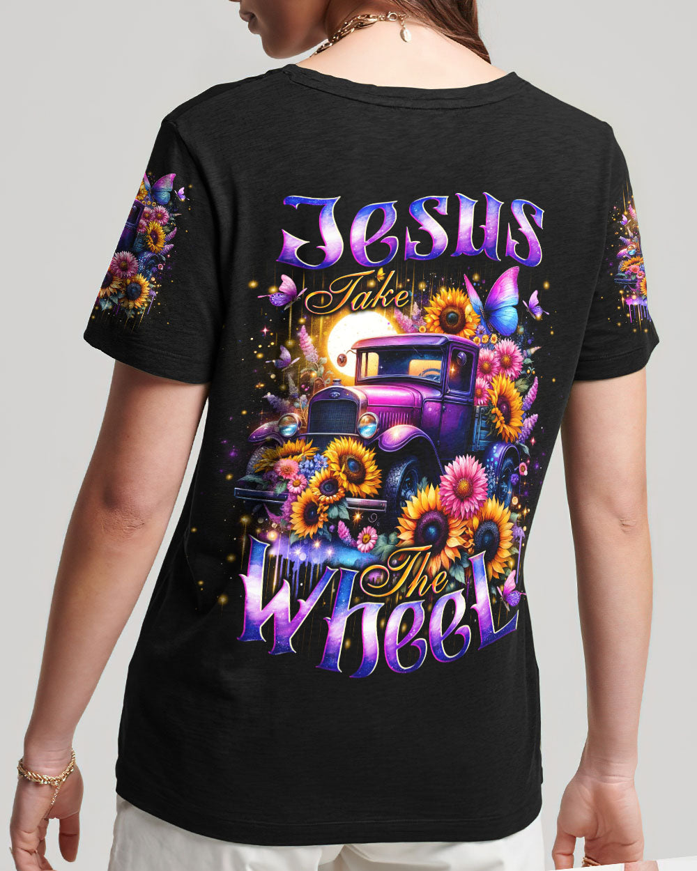 Jesus Take The Wheel Women's All Over Print Shirt - Tlno1902242