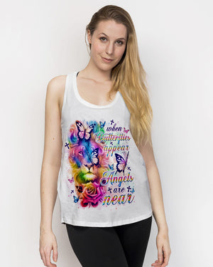 When Butterflies Appear Angels Are Near Lion Women's All Over Print Shirt - Tlno1902252