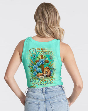 In His Presence There Is Peace Lion Lamb Women's All Over Print Shirt - Tlno2001252