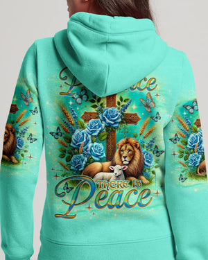 In His Presence There Is Peace Lion Lamb Women's All Over Print Shirt - Tlno2001252