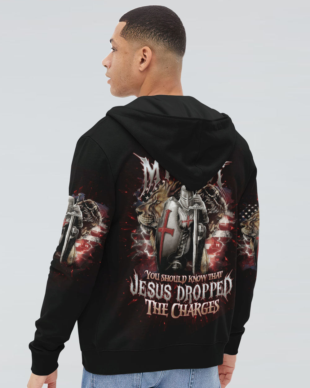 Jesus Dropped The Charges Lion Men's All Over Print Shirt - Tlno2205243