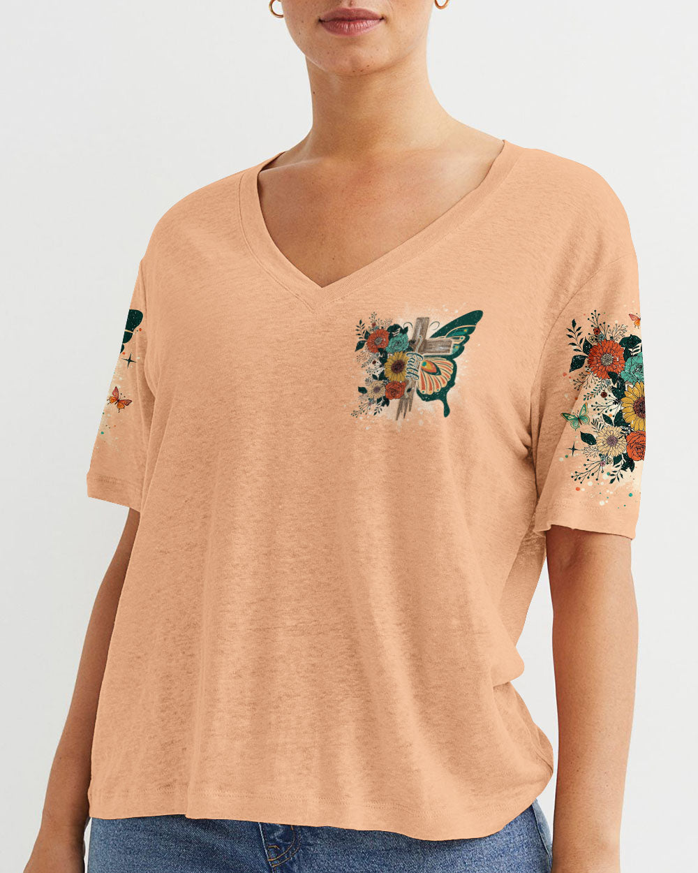 I Believe In God Butterfly Women's All Over Print Shirt - Tlno2211243