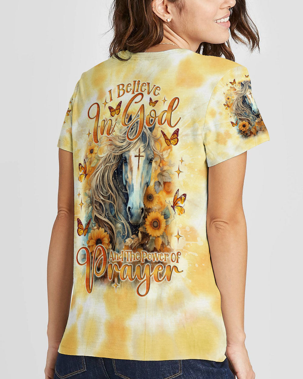 I Believe In God Horse Women's All Over Print Shirt - Tlno2301243