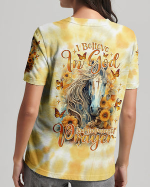 I Believe In God Horse Women's All Over Print Shirt - Tlno2301243