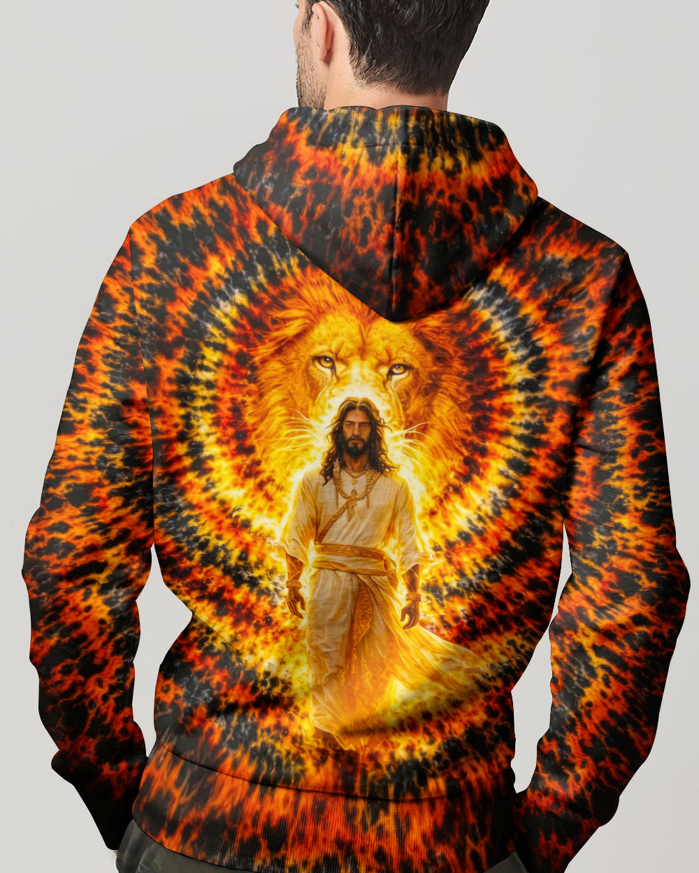 Jesus And Lion Swirl Men's All Over Print Shirt - Tlno2503261