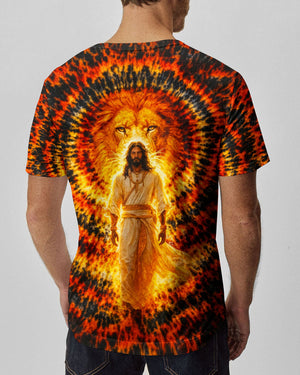Jesus And Lion Swirl Men's All Over Print Shirt - Tlno2503261
