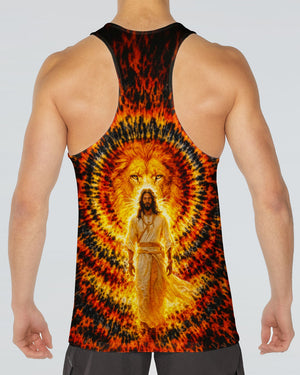 Jesus And Lion Swirl Men's All Over Print Shirt - Tlno2503261