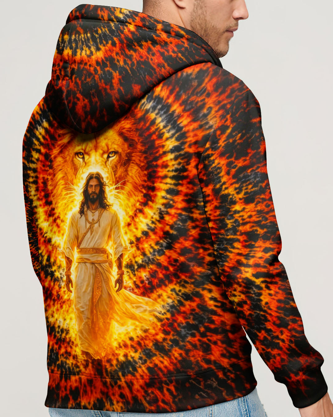 Jesus And Lion Swirl Men's All Over Print Shirt - Tlno2503261