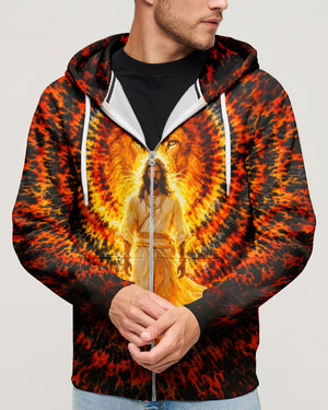 Jesus And Lion Swirl Men's All Over Print Shirt - Tlno2503261