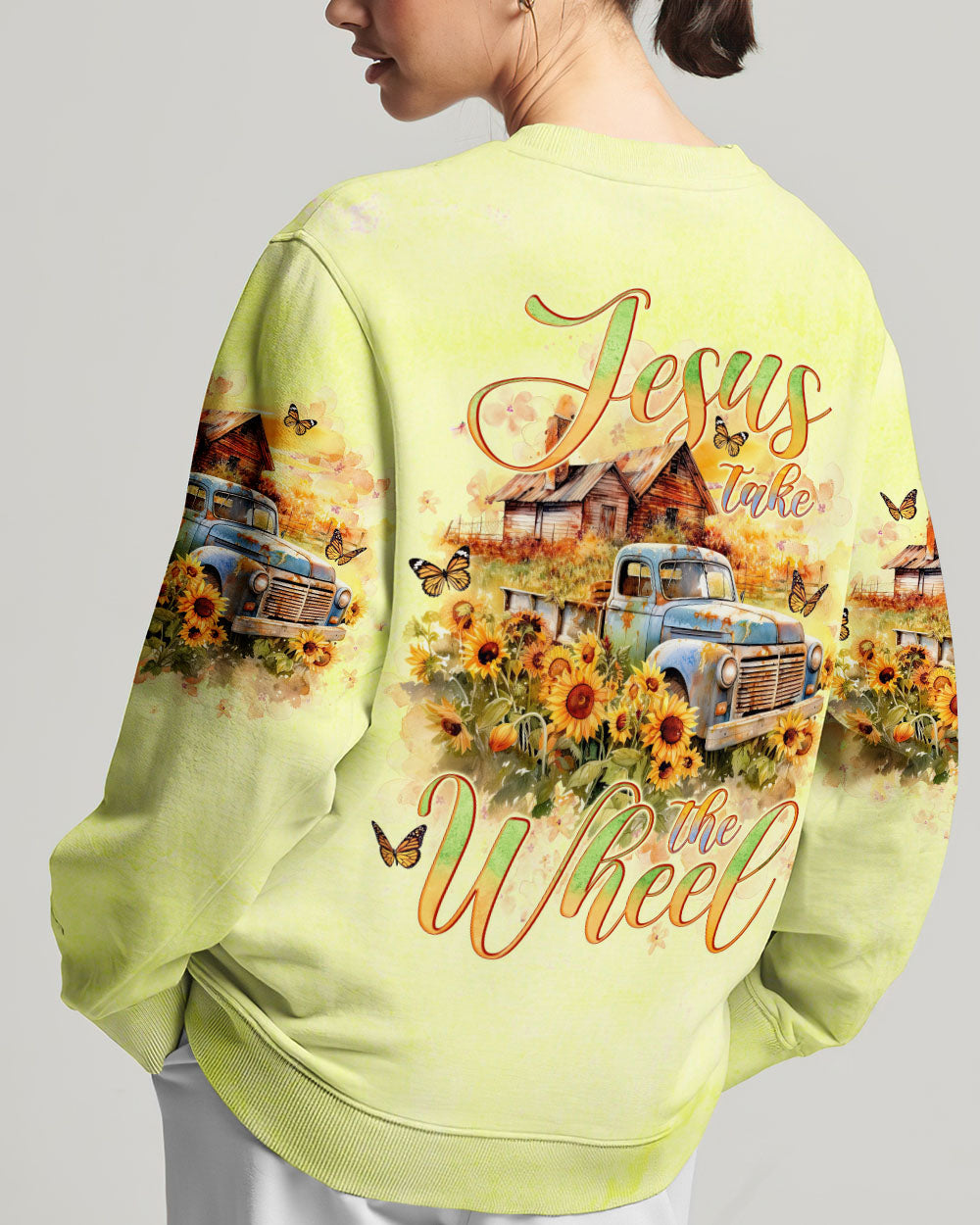 Jesus Take The Wheel Farm Truck Women's All Over Print Shirt - Tlno2504245