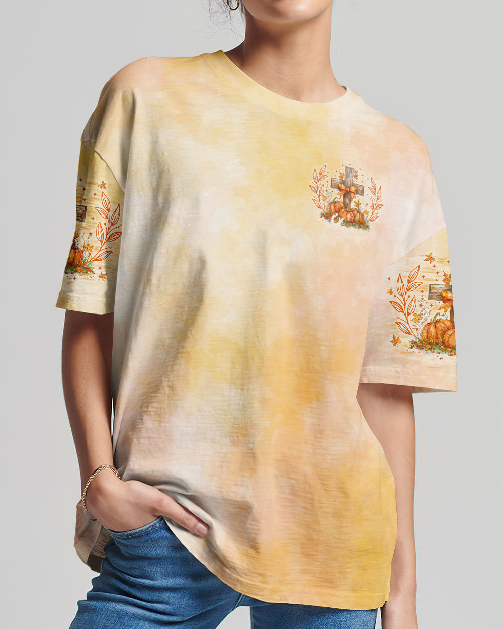 Fall For Jesus He Never Leaves Women's All Over Print Shirt - Tlno2507241